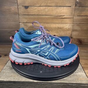 Asics Womens Size 7.5 Trail Scout 2 Blue Running Sneakers Lace Up Shoes